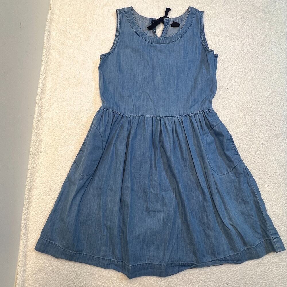 Gap Kids Girls Dress Pullover Tie Back Sleeveless Jumper Blue, Sz XXL